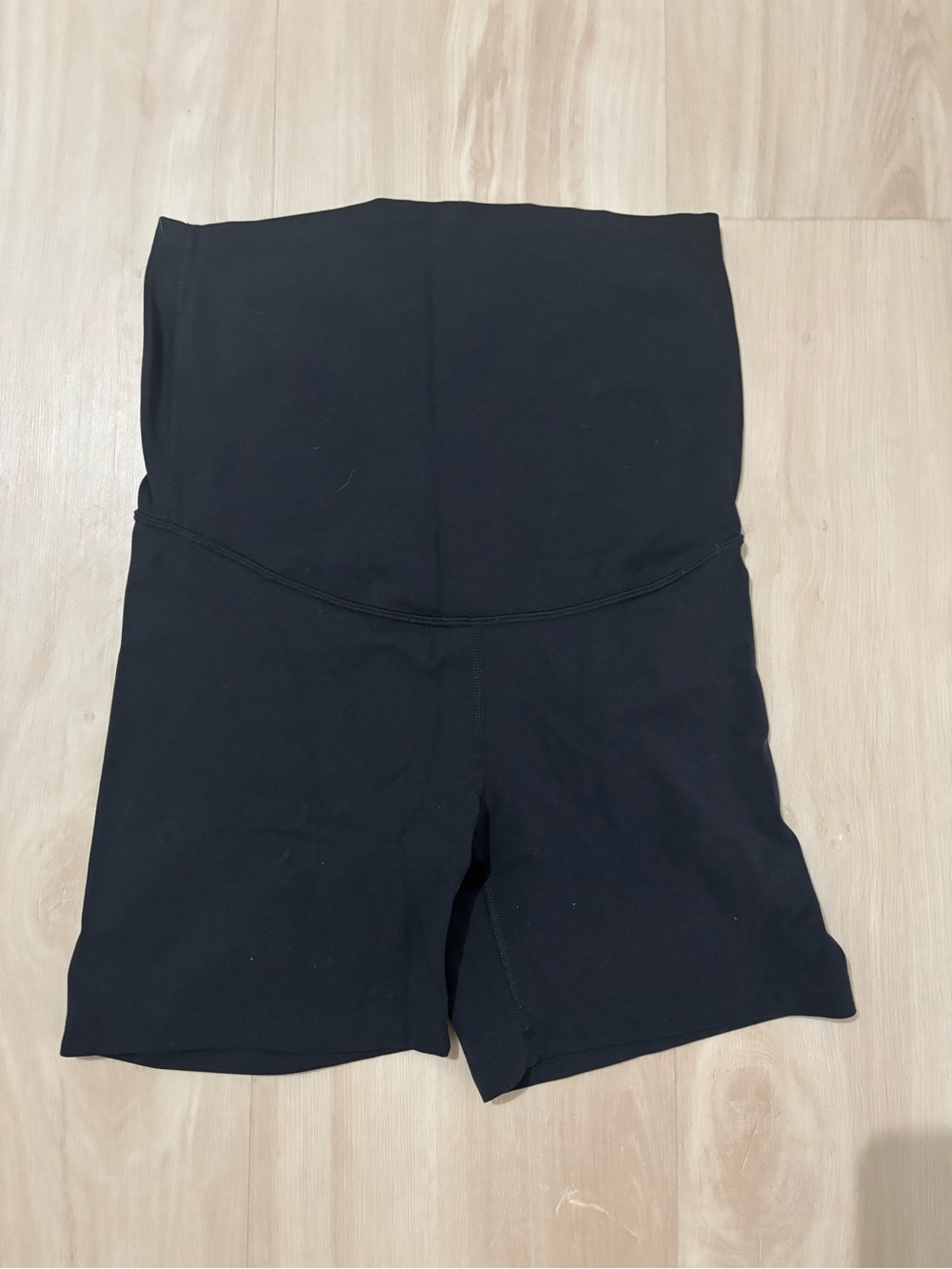 Maternity Black High-Waist Women’s Active Shorts